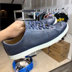 Men’s Cole Haan Grand OS Crosscourt Casual Shoes Sneakers Size 12 Blue Leather